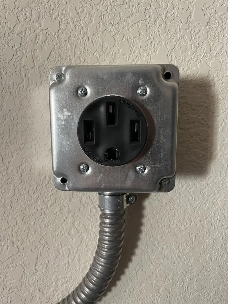 NEMA 14-50 outlet installed for Smart Home Electrical in Wallburg